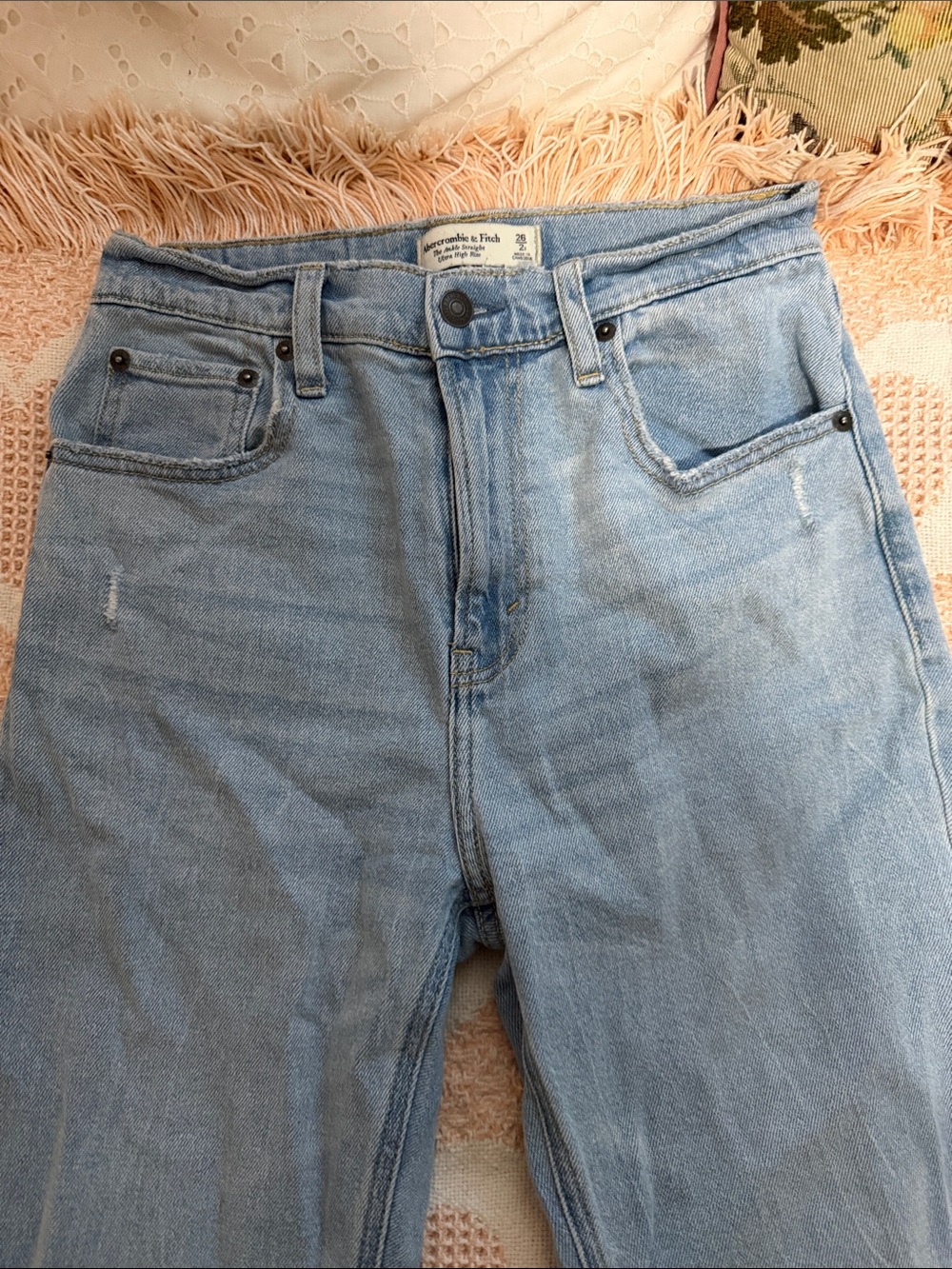 Abercrombie & Fitch Light Blue High-Rise Jeans